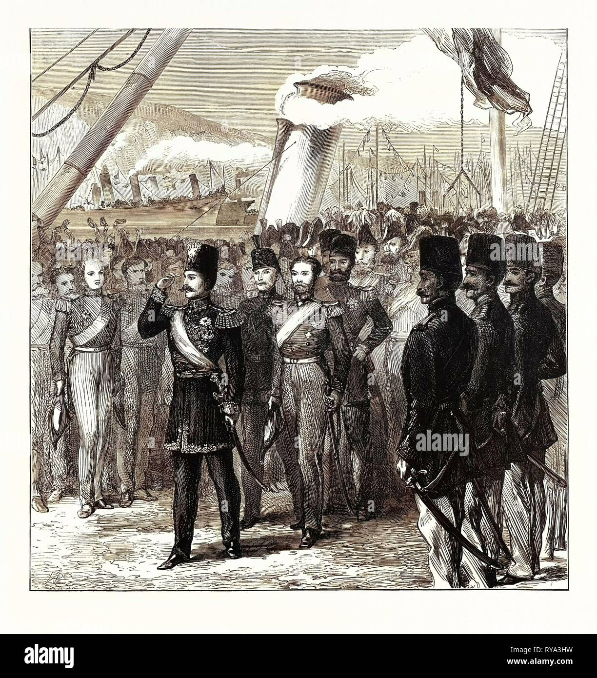 The Shah Landing at Dover, UK, 1873 Stock Photo