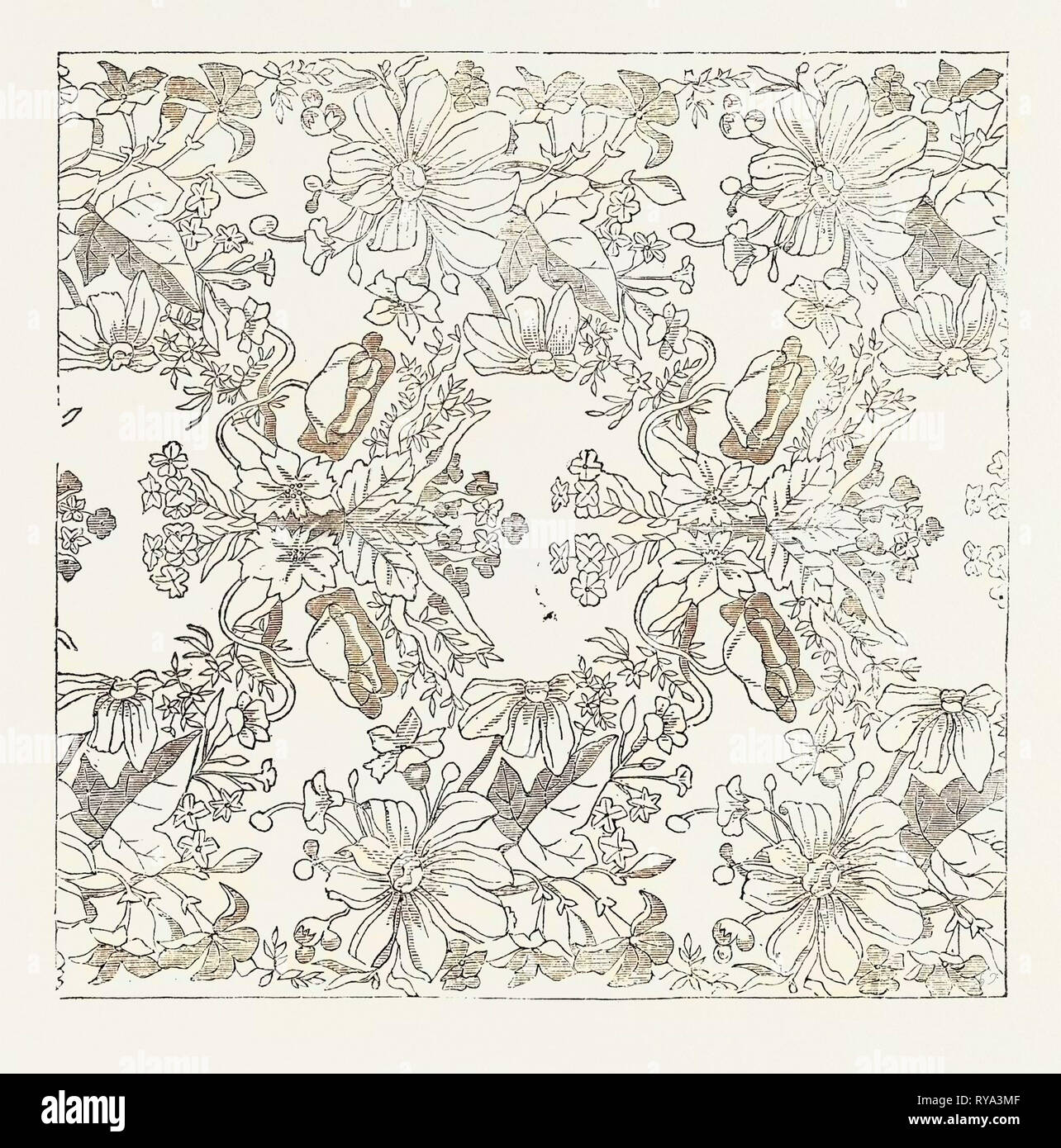 Handkerchief Pattern. 1851 Stock Photo Alamy