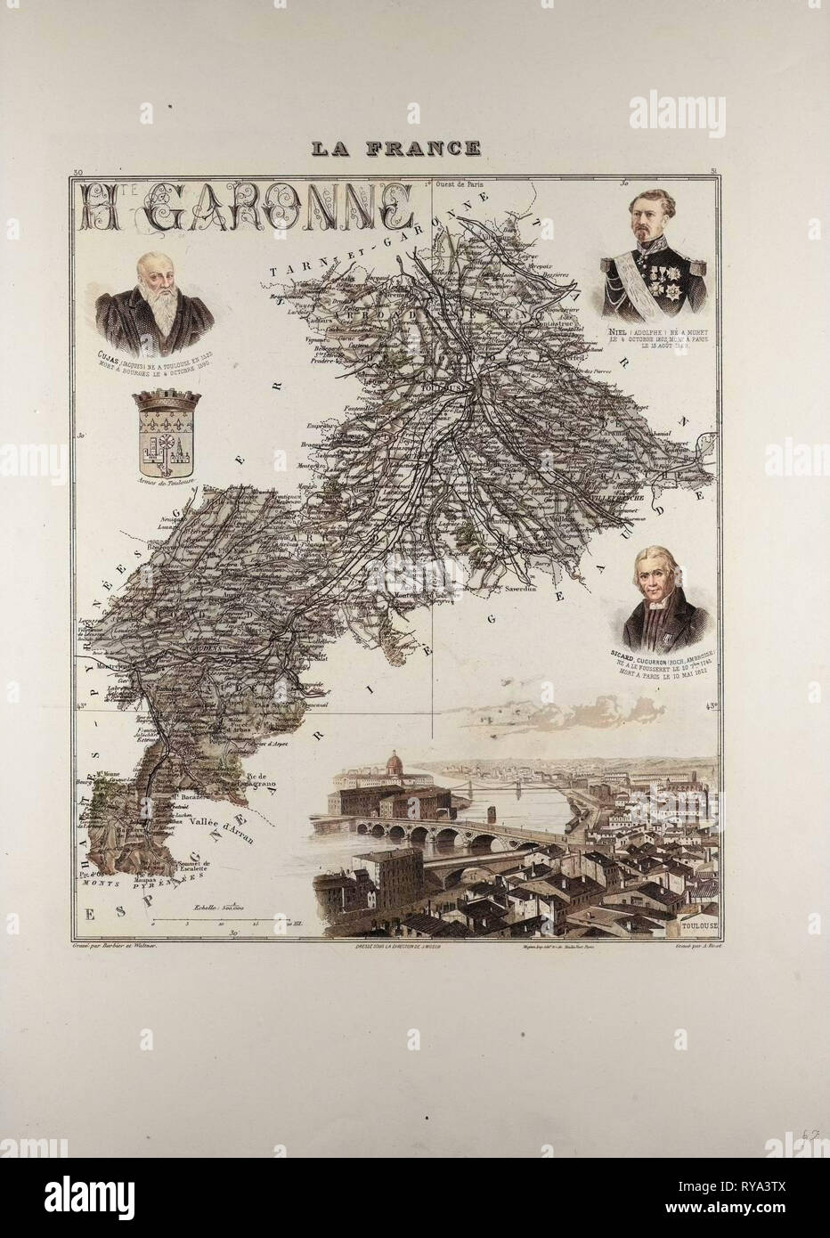 Map haute garonne france hi-res stock photography and images - Alamy
