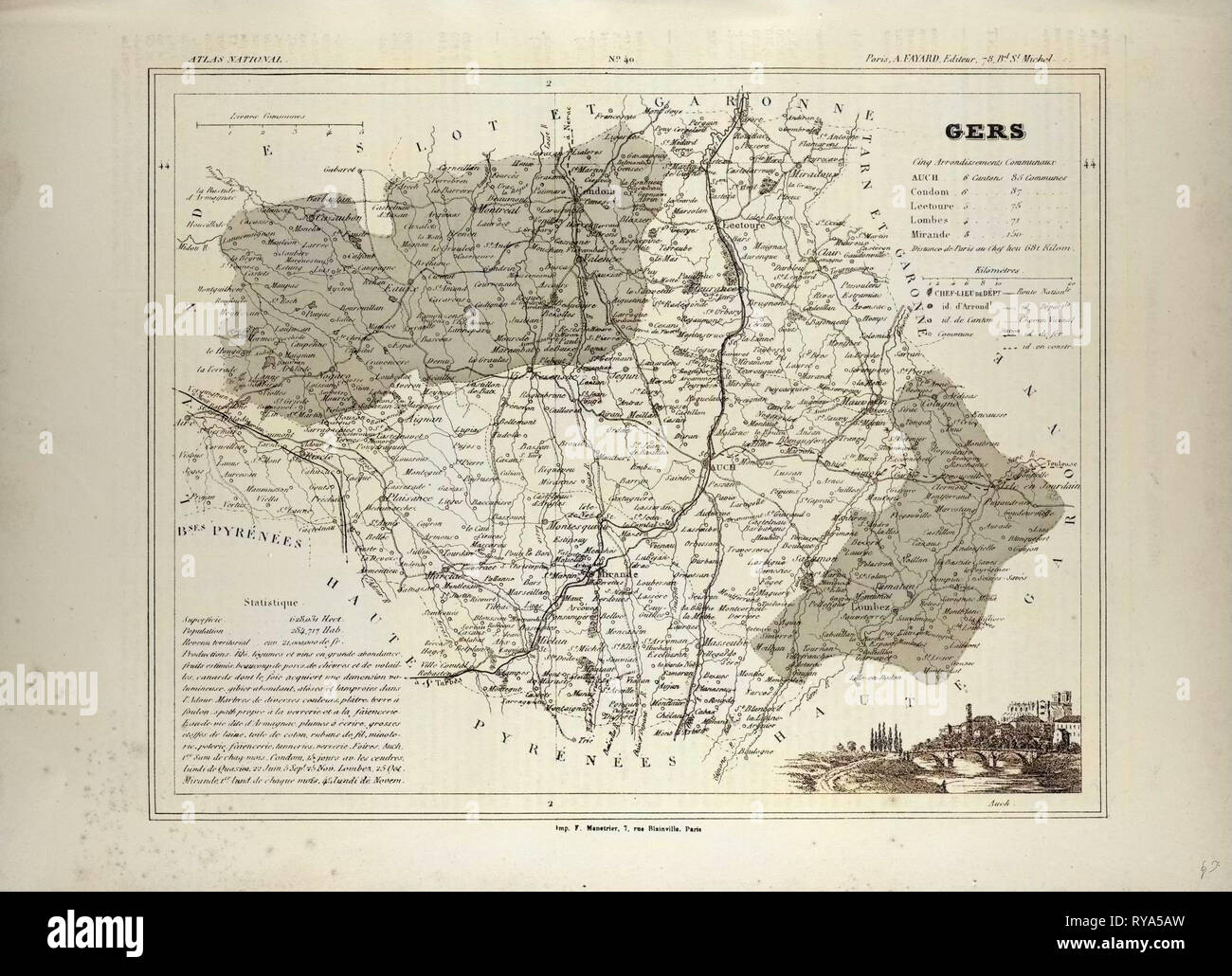 Le Gers France Map Map Gers France High Resolution Stock Photography And Images - Alamy