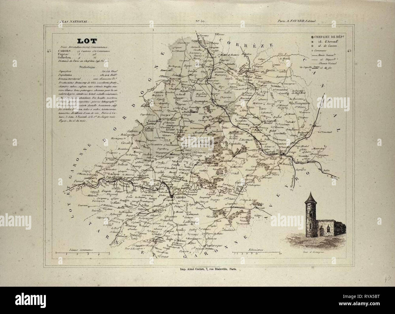 Map of Lot France Stock Photo Alamy