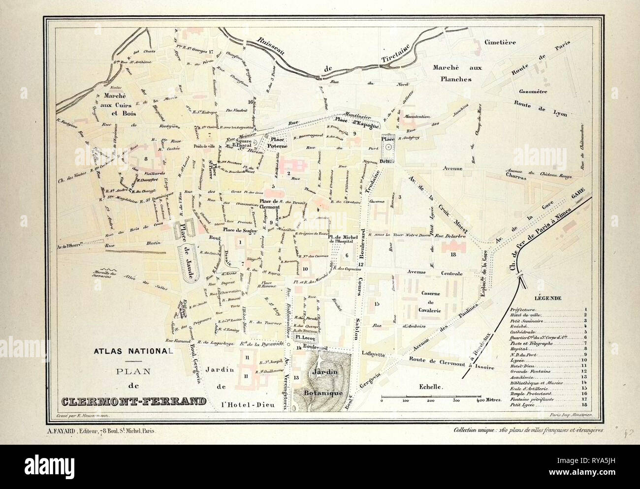 Map of ClermontFerrand France Stock Photo Alamy