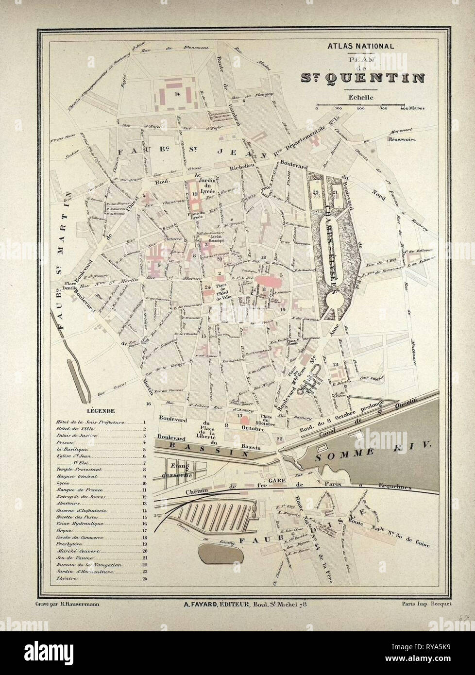 St Quentin France Map Map Of St. Quentin France Stock Photo - Alamy