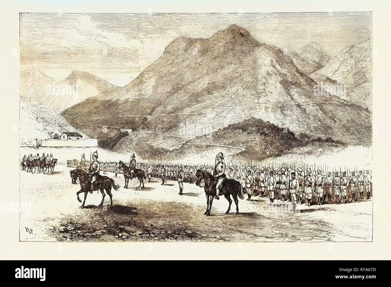 The Manipur Field Force Inspection Parade of the Kohima Column Stock