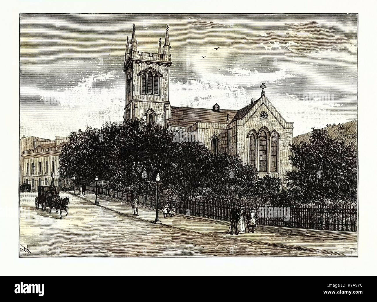 Edinburgh Greenside Church from Leopold Place Stock Photo Alamy