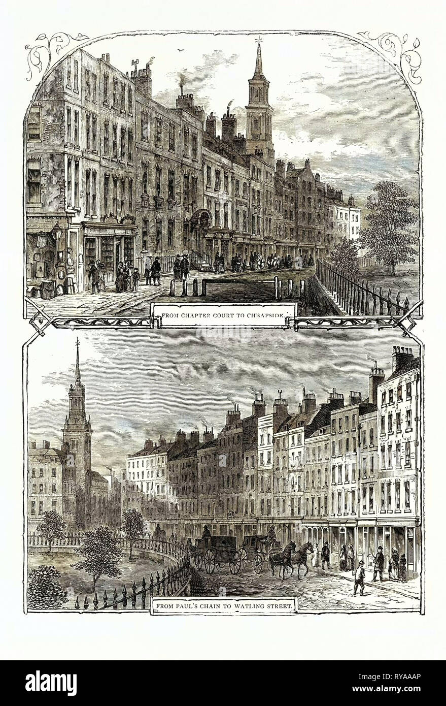 St. Paul's Churchyard in 1820: from Chapter Court to Cheapside from ...