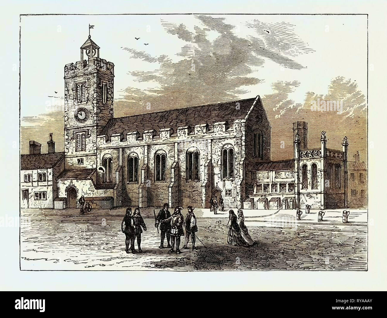 The Church of St. Michael Ad Bladum A.D. 1585 London Stock Photo