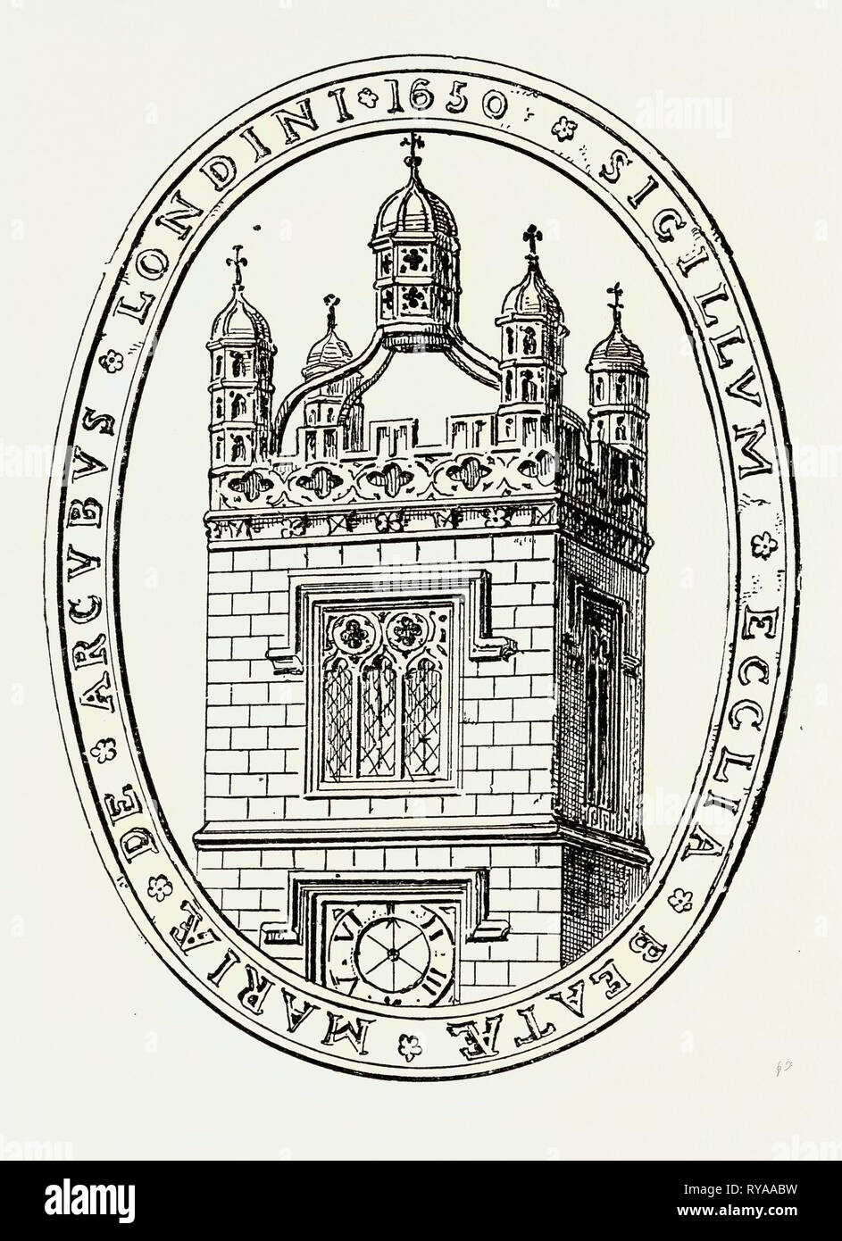 The Seal of Bow Church London Stock Photo