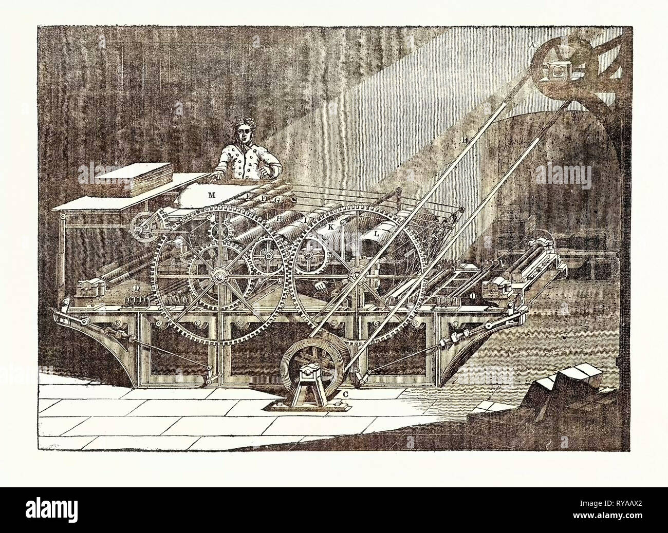 Applegath and Cowper's Printing Machine Stock Photo