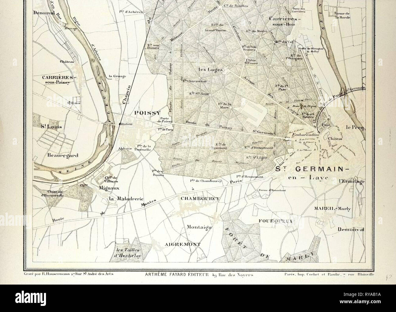 Map of St. Germain Stock Photo Alamy