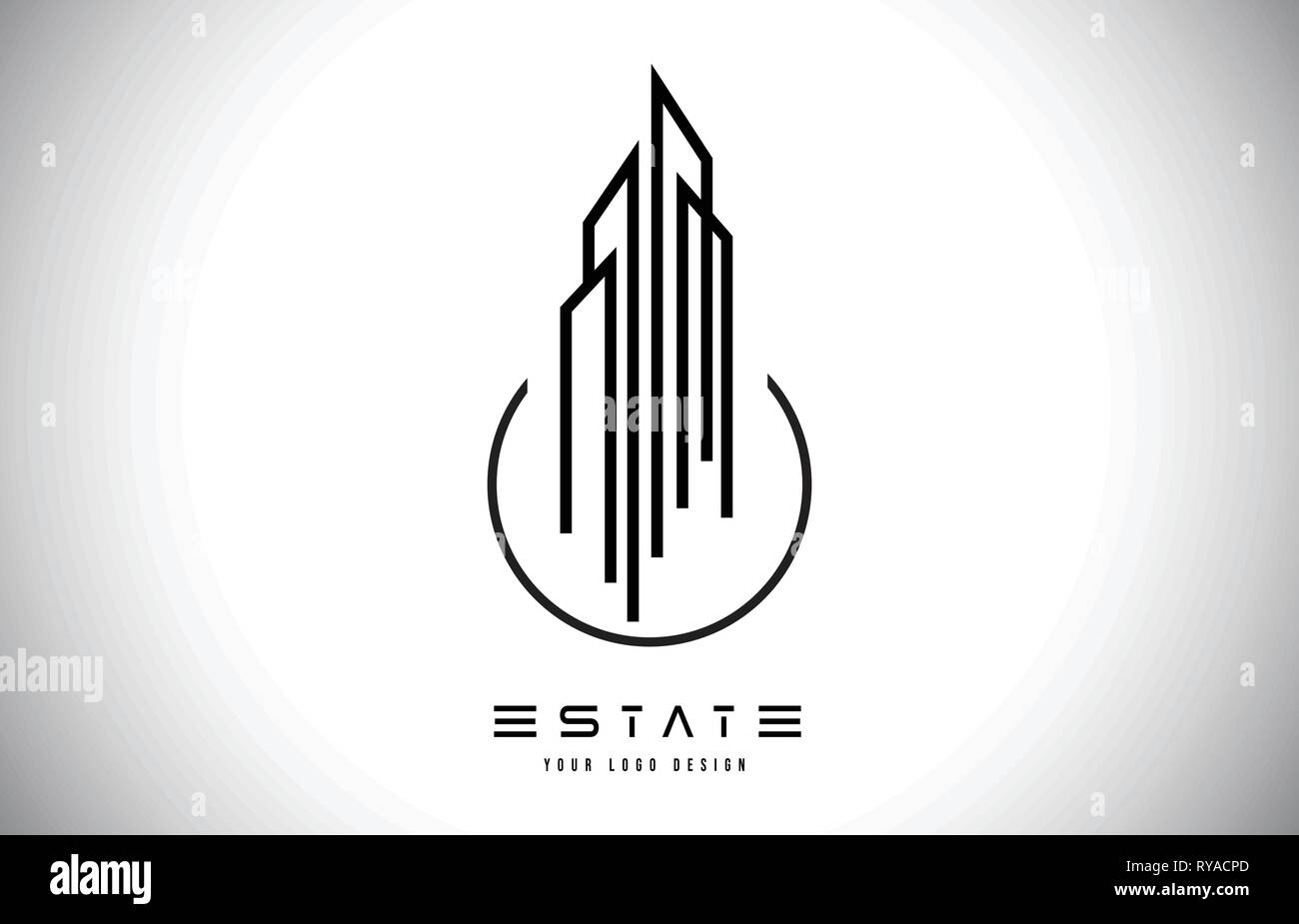Real Estate Modern Monogram Logo Design. Real Estate Lines Abstract ...