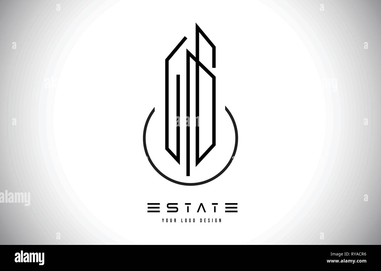 Real Estate Modern Monogram Logo Design. Real Estate Lines Abstract ...