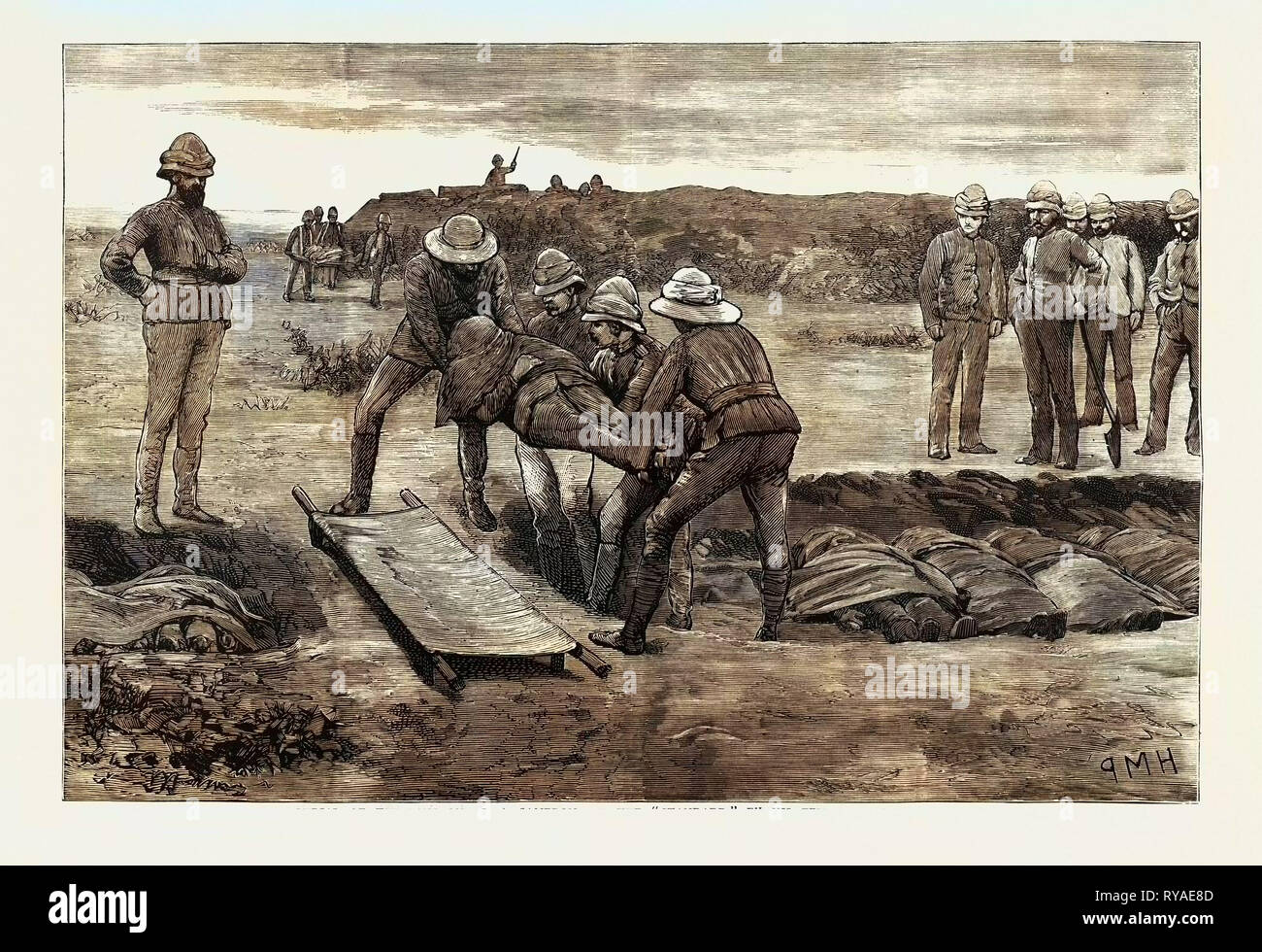 The War in the Soudan (Sudan): Burial of the Late MK. J.A. Cameron, of the 'Standard,' by His Fellow-Correspondents Stock Photo