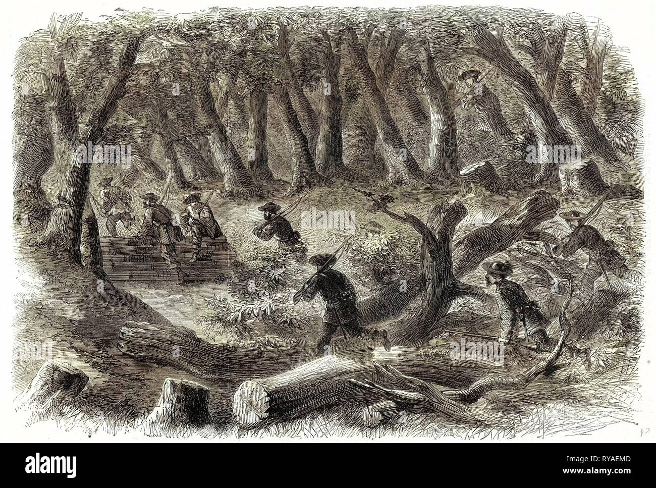 The Civil War in America Carolinian Pickets Flying Before the Advance