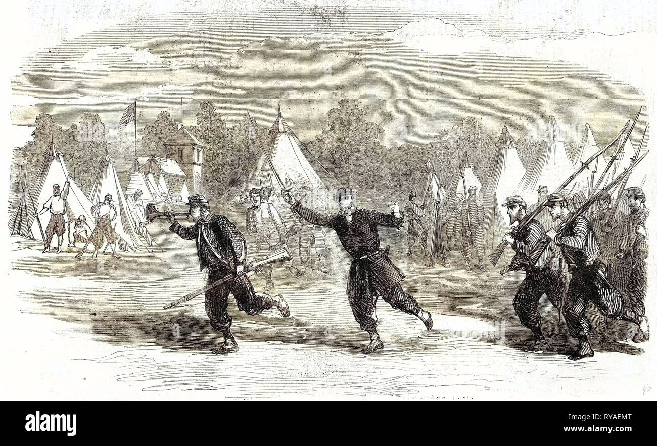 The Civil War in America New York Firemen Zouaves Turning Out to