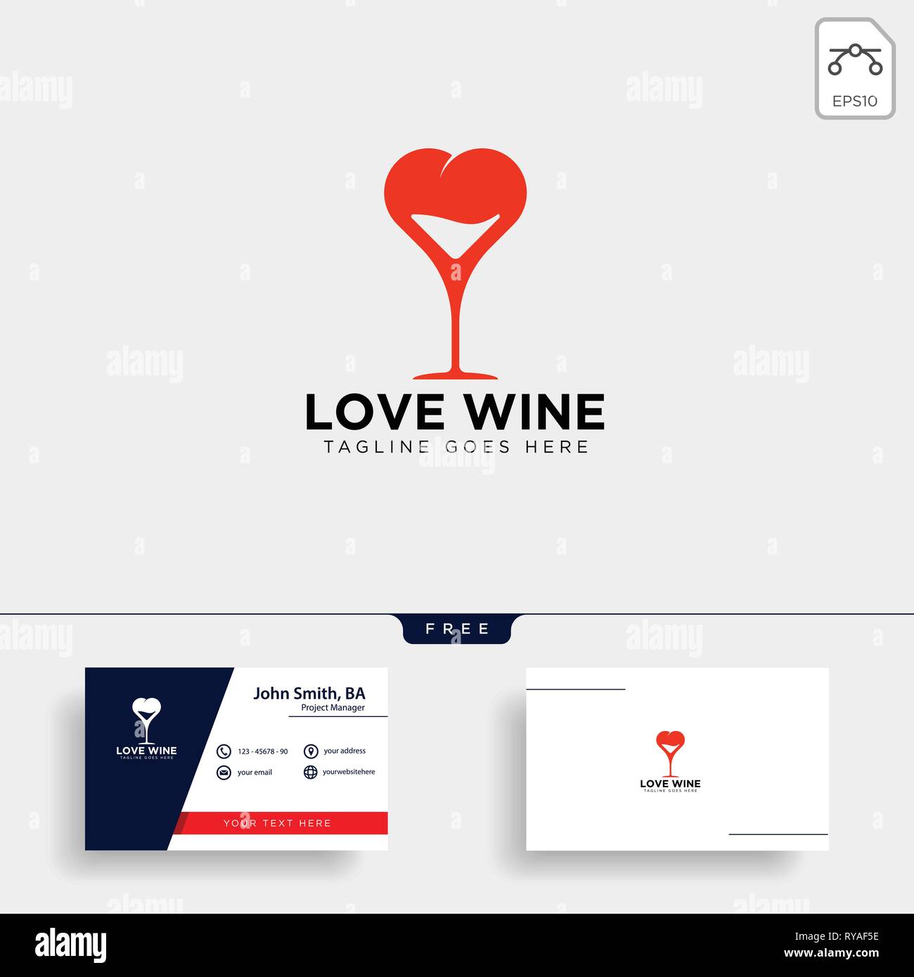 love wine glass logo template vector illustration icon element isolated - vector Stock Vector