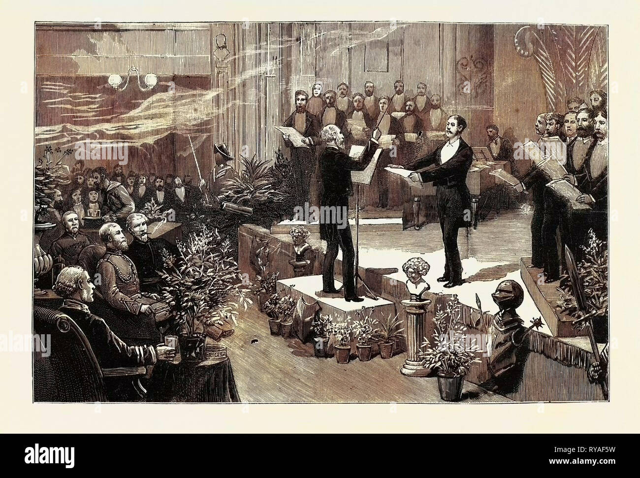 The Volunteers at Portsmouth: The Concert of the Minnesingers' Club in the Portland Hall Stock Photo