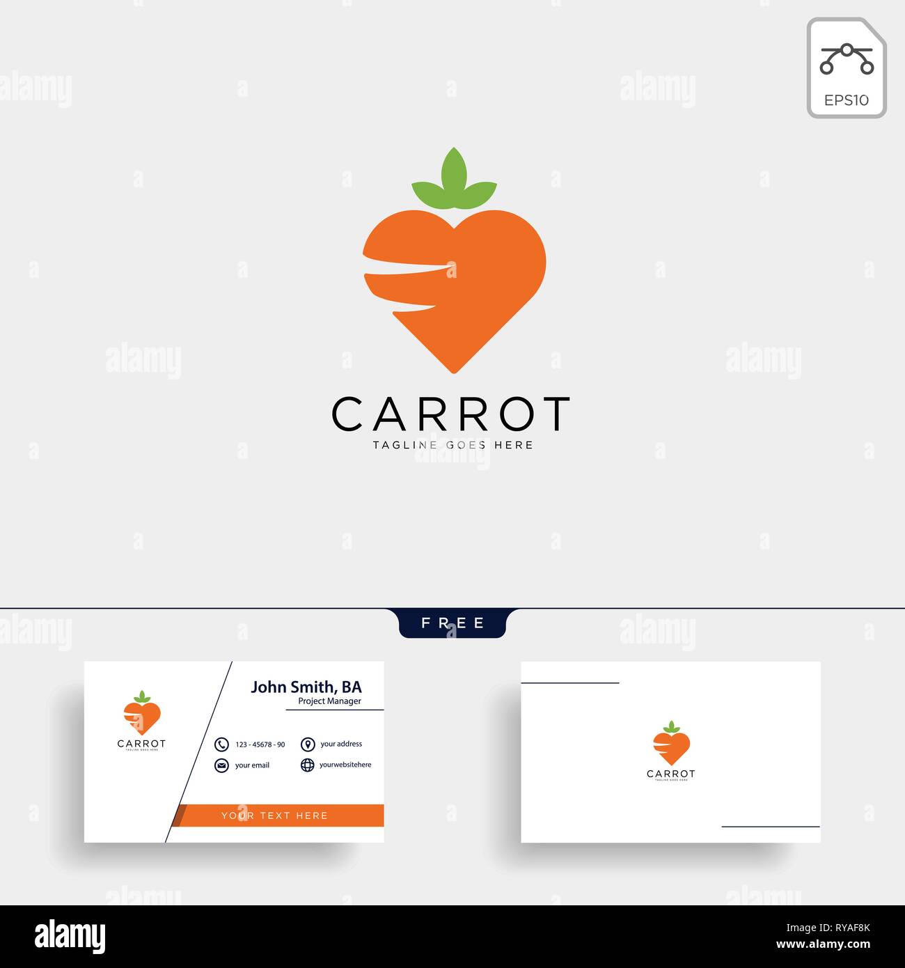 love carrot logo template vector illustration icon element isolated - vector Stock Vector
