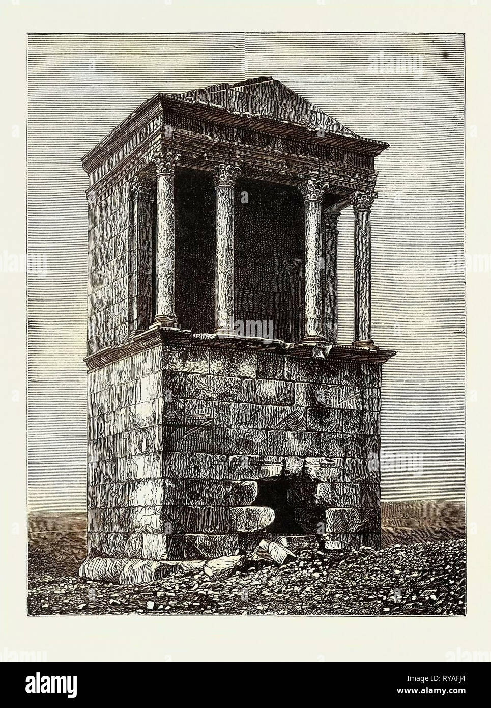 Ruins at Hydra, Tunis Stock Photo