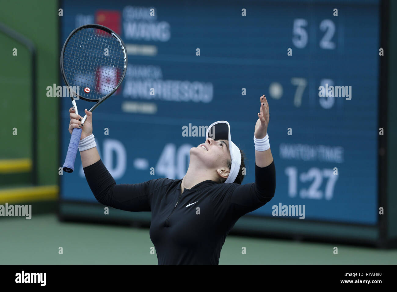 Bianca andreescu 2019 bnp open hi-res stock photography and images - Alamy