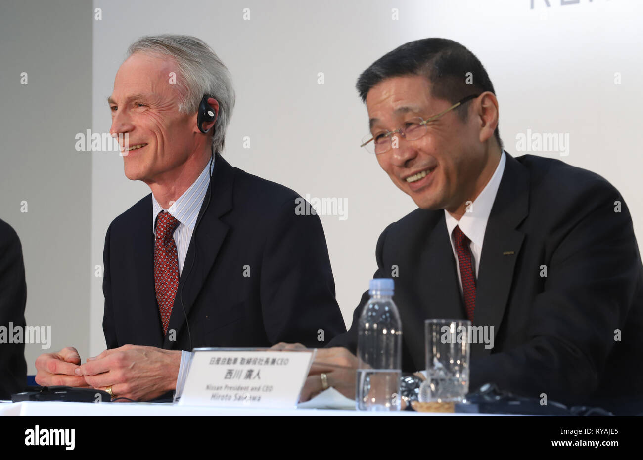 Yokohama, Japan. 12th Mar, 2019. Renault chairman Jean-Dominique Senard ...