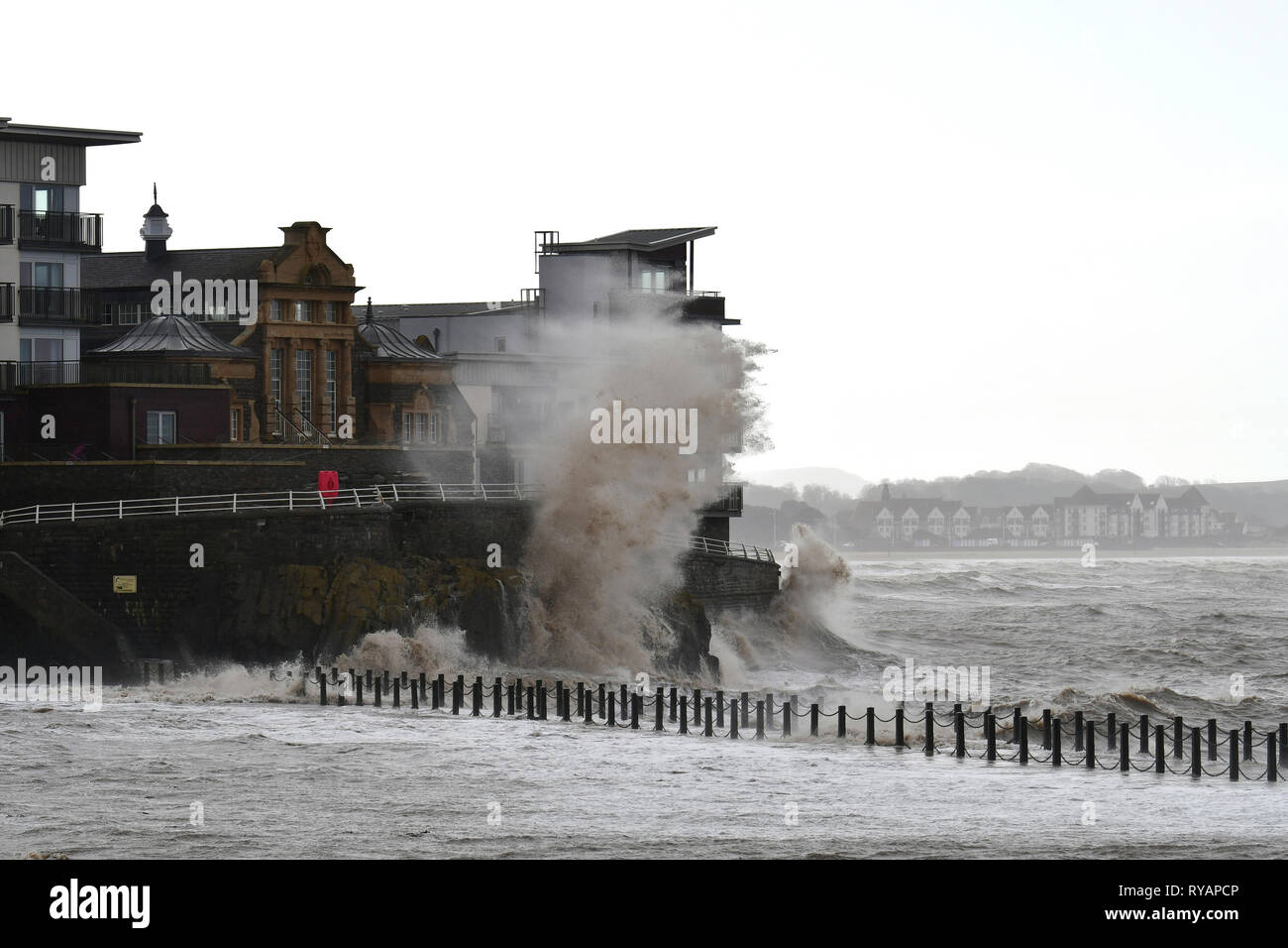 Weston Super Mare, UK. 13th Mar, 2019. UK Weather.Storm Gareth with