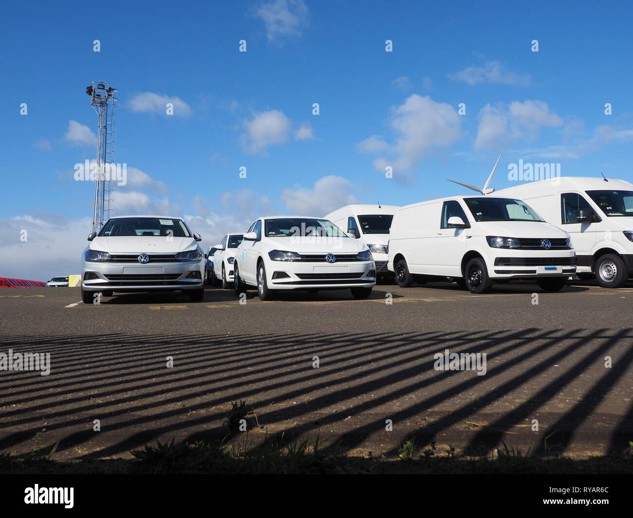 Sheerness Kent Uk 13th March 2019 Brexit Newly Imported Cars
