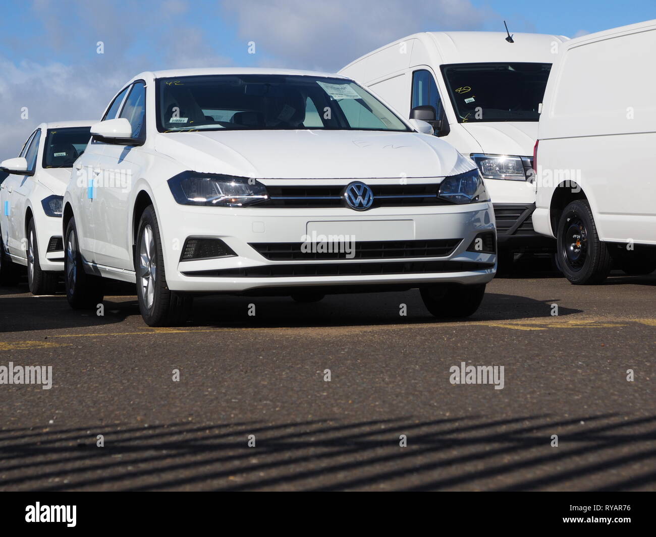 Sheerness Kent Uk 13th March 2019 Brexit Newly Imported Cars