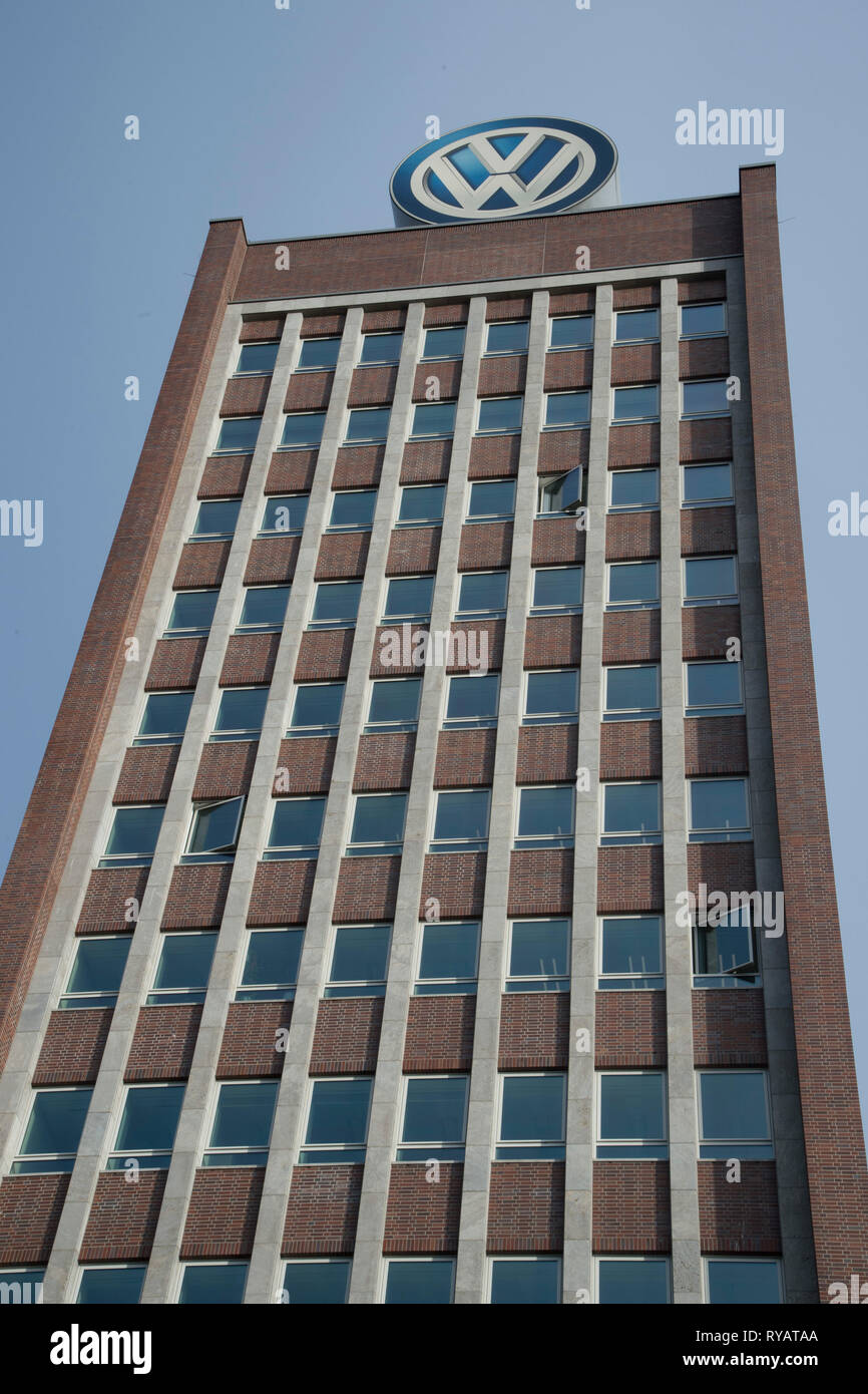 The brand building of VW, Volkswagen, corporate headquarters, exterior