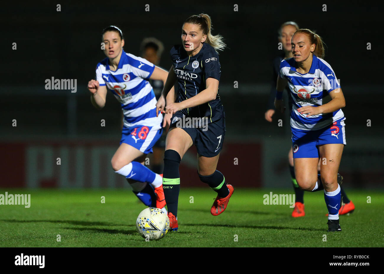 High Wycombe, Bucks, UK. 13th Mar, 2019. Melissa Lawley of Manchester City in action during the Women's Super League match between Reading FC Women and Manchester City Women at Adams Park, High Wycombe, England on 13th March 2019. Editorial Use Only Credit: Paul Terry Photo/Alamy Live News Stock Photo