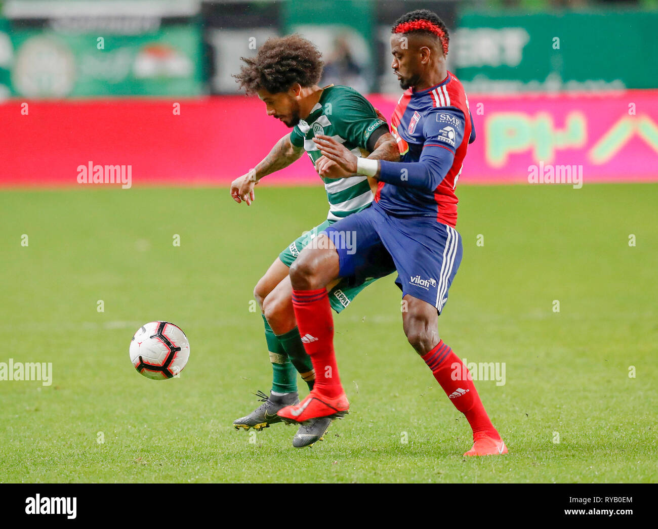 BUDAPEST, HUNGARY - JUNE 20: (r-l) Isael da Silva Barbosa of