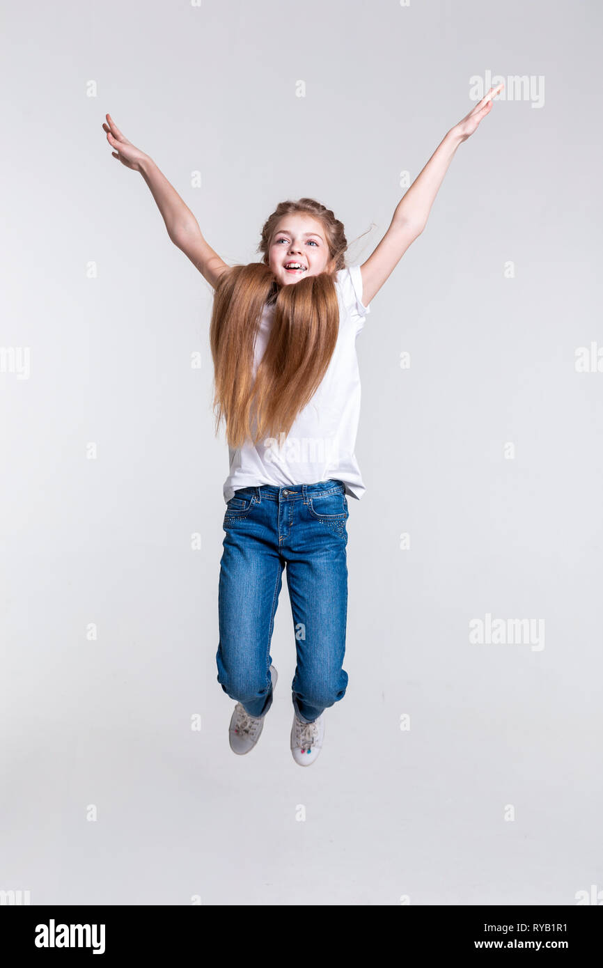 Happy blonde girl hi-res stock photography and images - Alamy