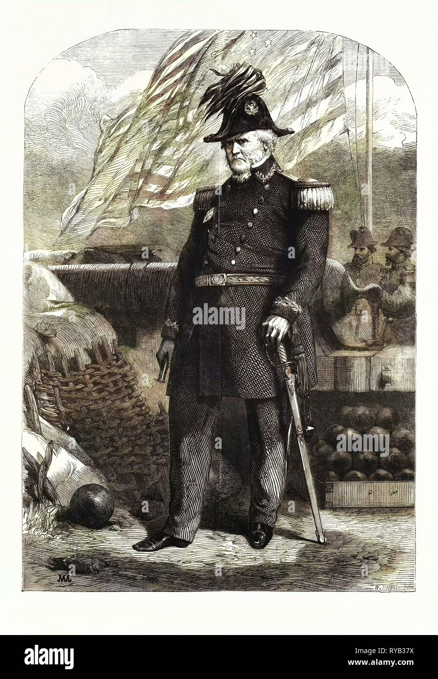 General Winfield Scott Commander-in-Chief of the United States' Forces Stock Photo