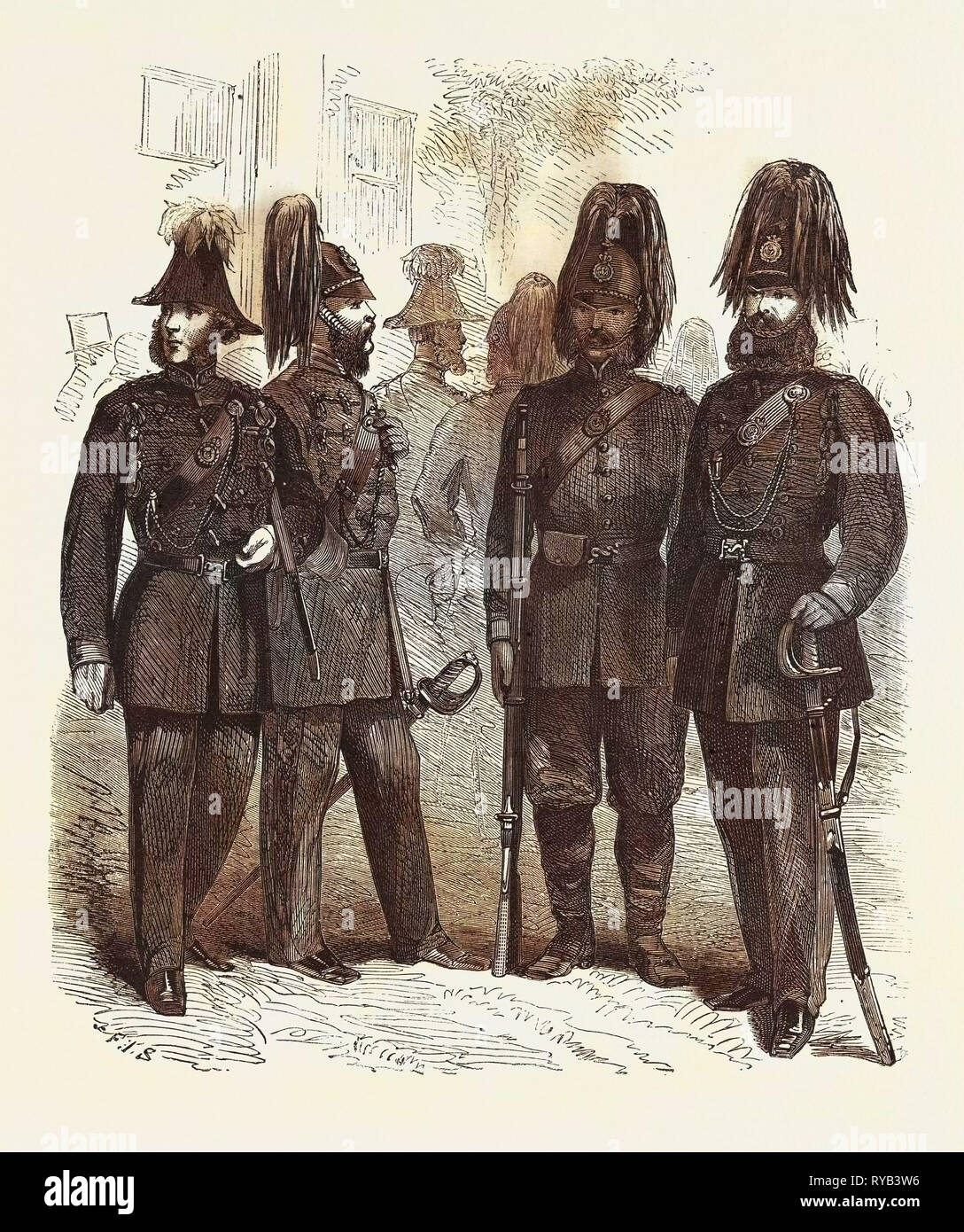 The Uniform of the 1st Surrey Rifles Stock Photo