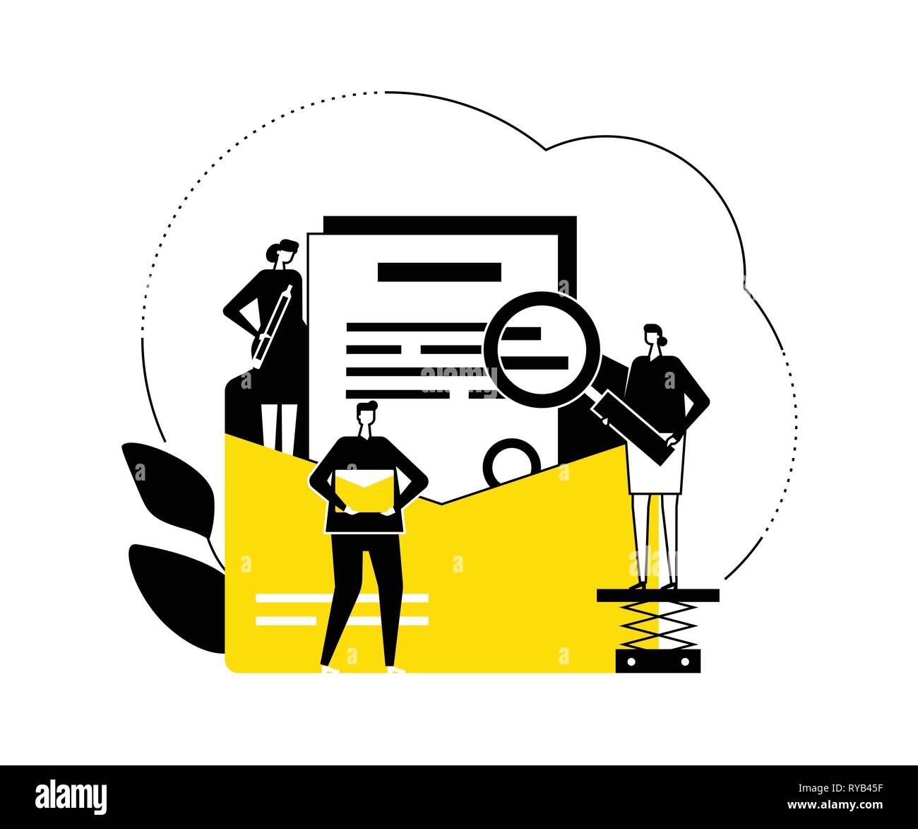 Email marketing - flat design style vector illustration Stock Vector