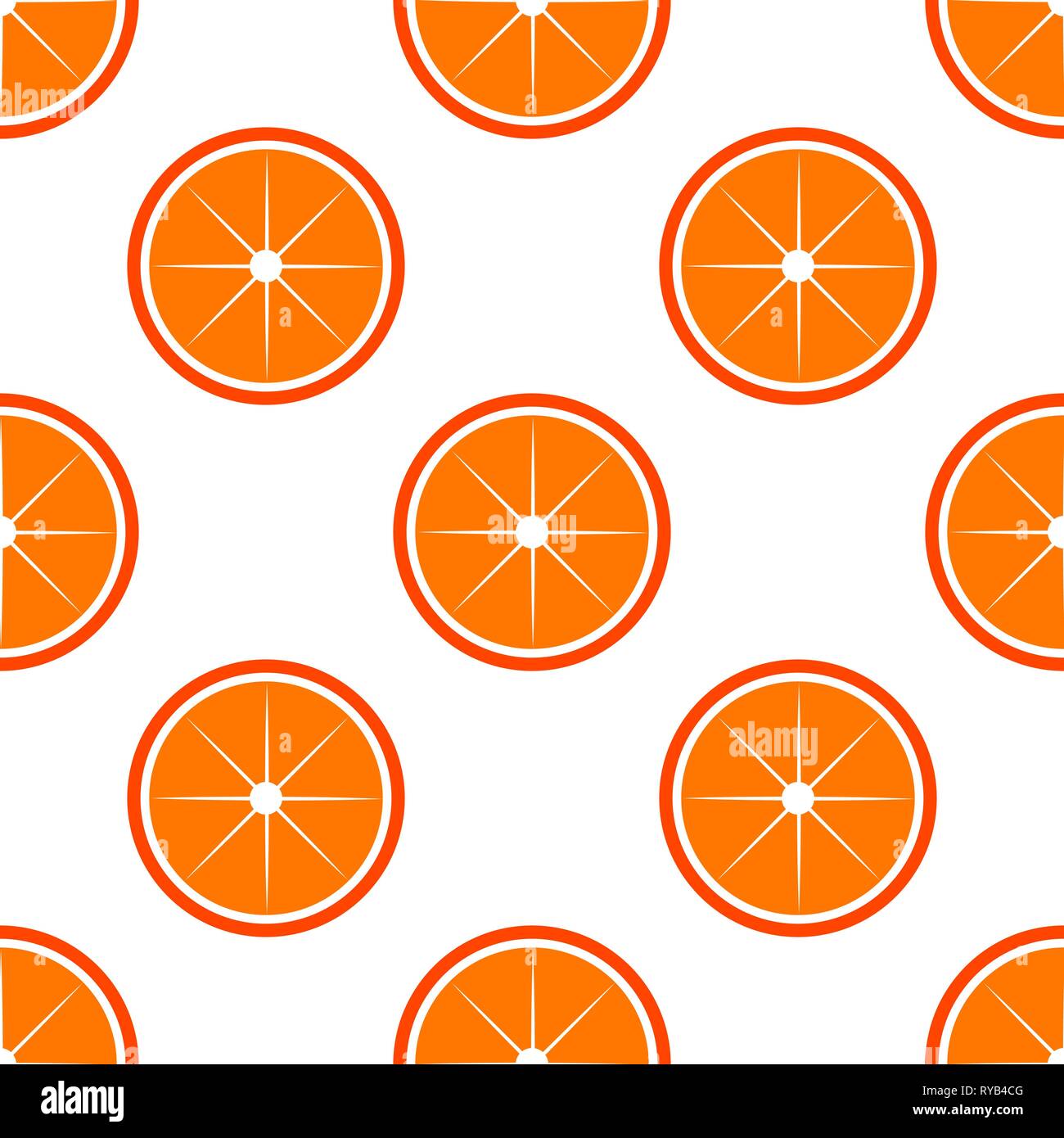 Orange fruit seamless bright pattern. Vector illustration Stock Vector ...