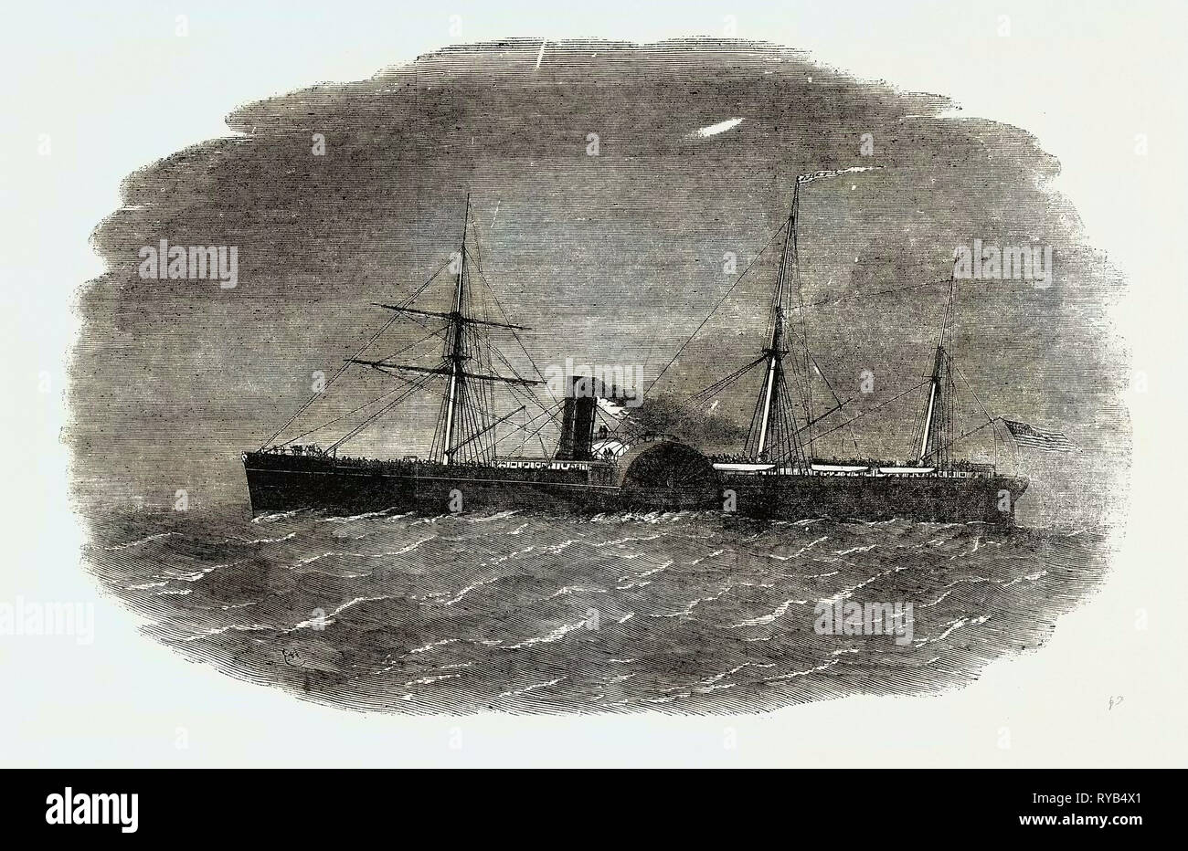 The Arctic Steamship 1854 Stock Photo