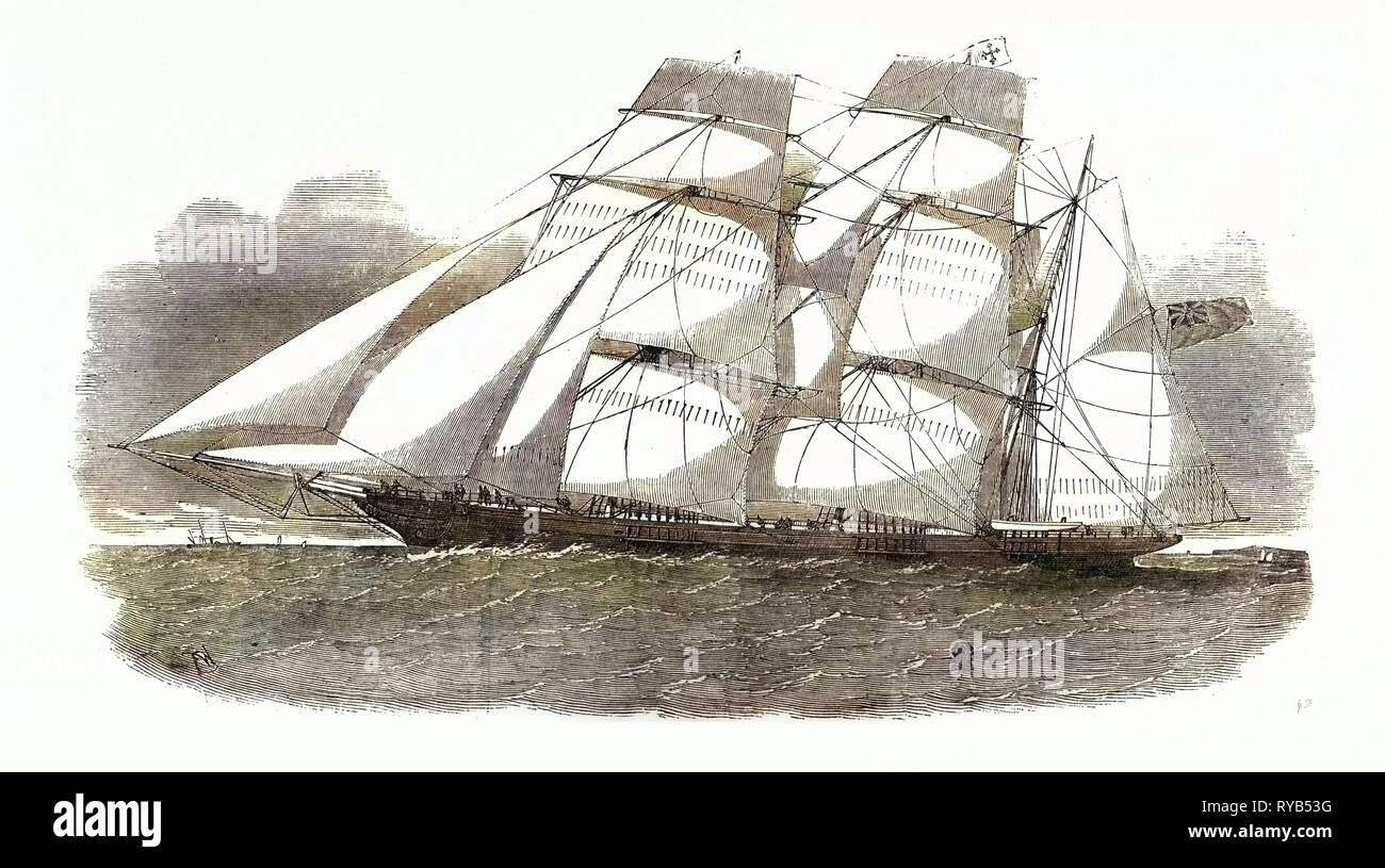 The Sunderland Clipper Barque Flying Dragon 1854 Stock Photo