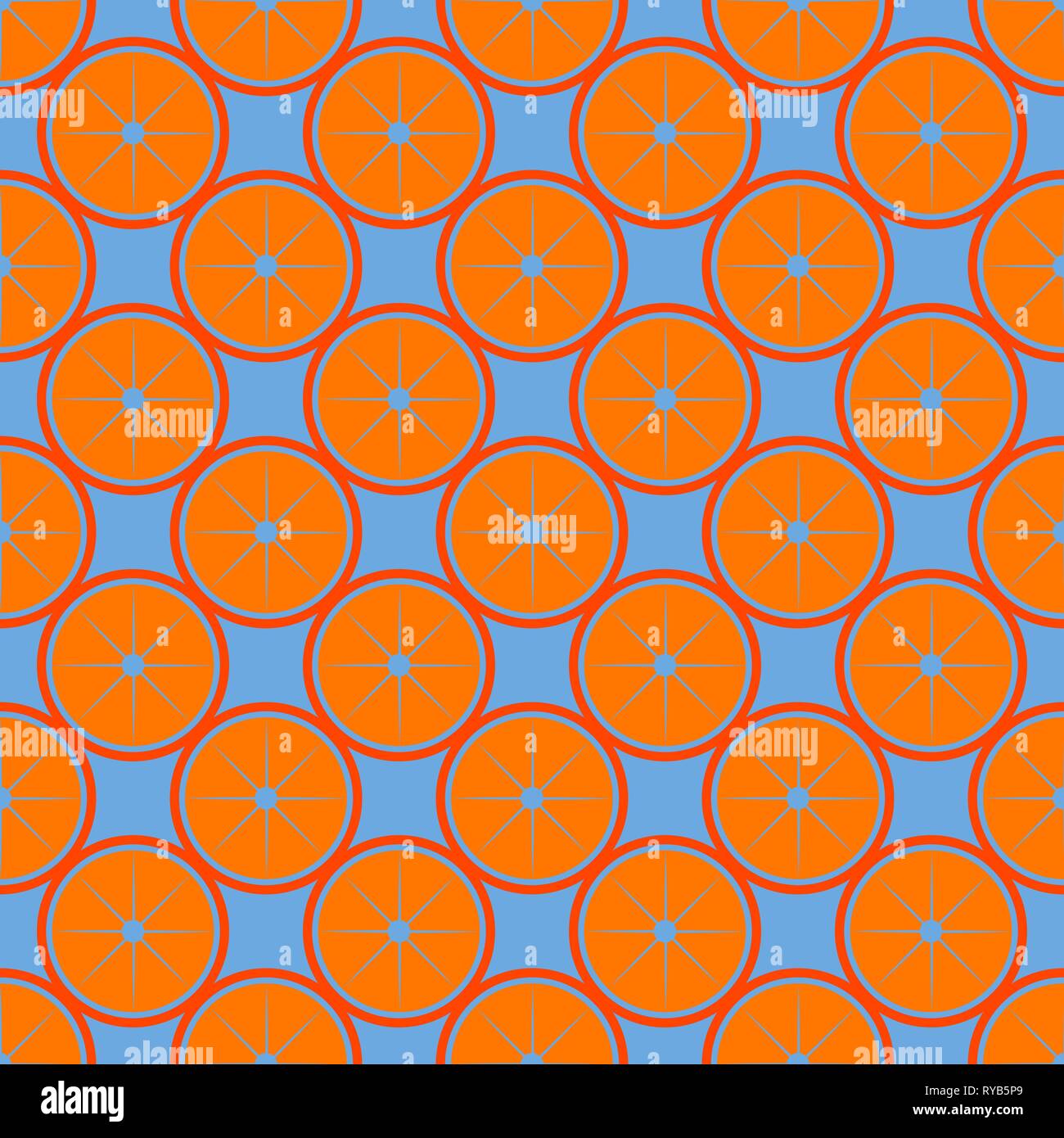 Orange fruit seamless bright pattern. Vector illustration Stock Vector ...