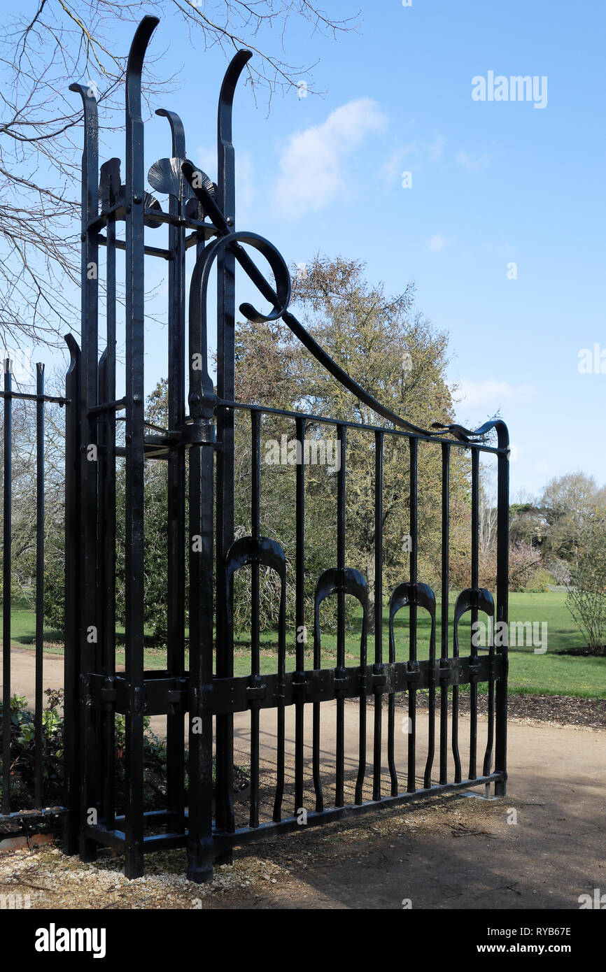 Oxford University Parks in winter / spring Stock Photo