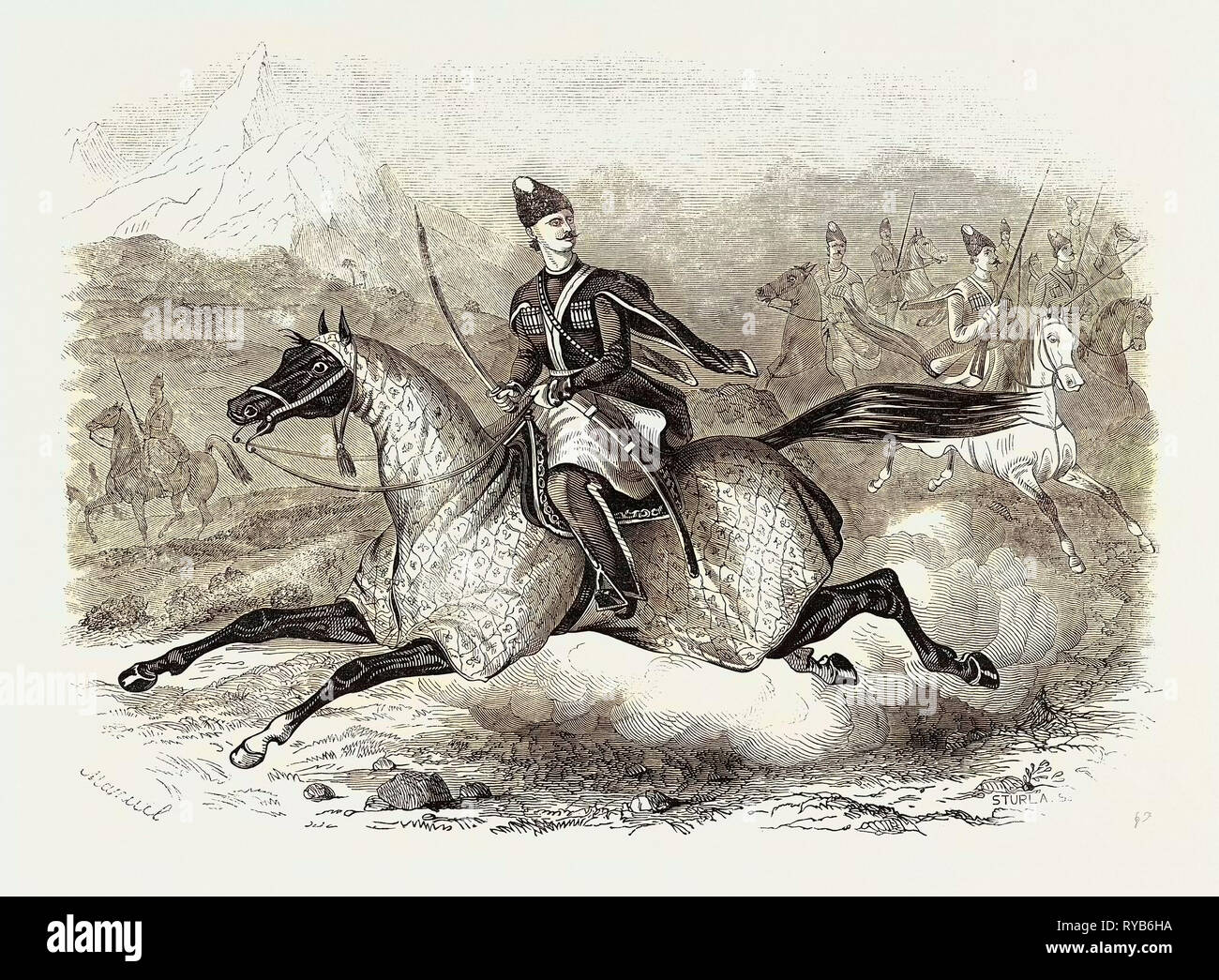 The War in Circassia: Shamil, the Circassian Chief, 1846 Stock Photo