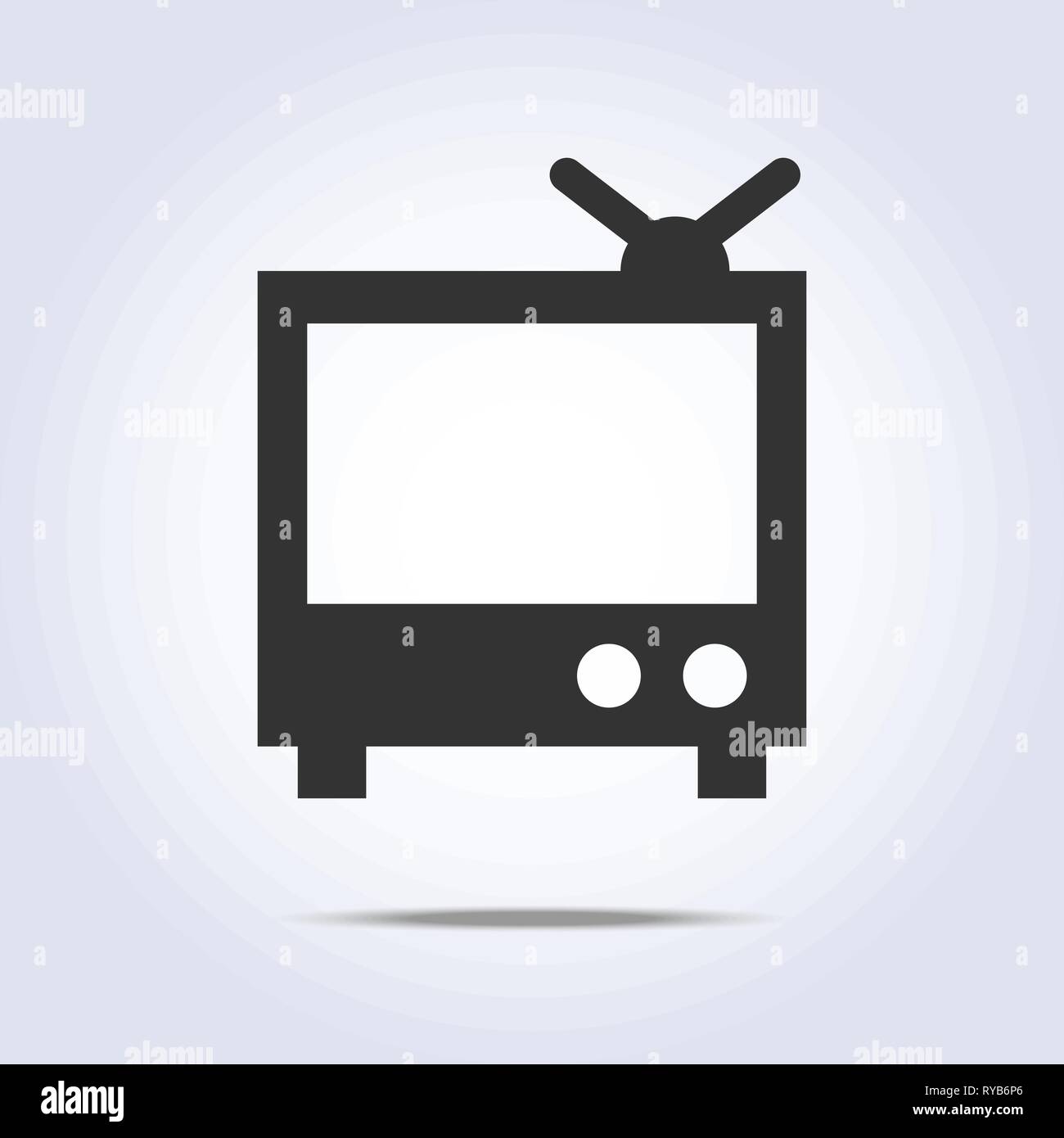 Old TV icon in vector gray color Stock Vector Image & Art - Alamy
