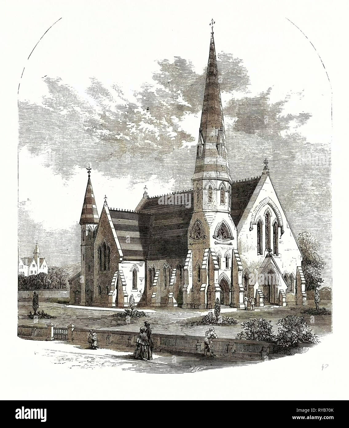 St. Paul's Church, West Smethwick, South Staffordshire, 1858 Stock Photo