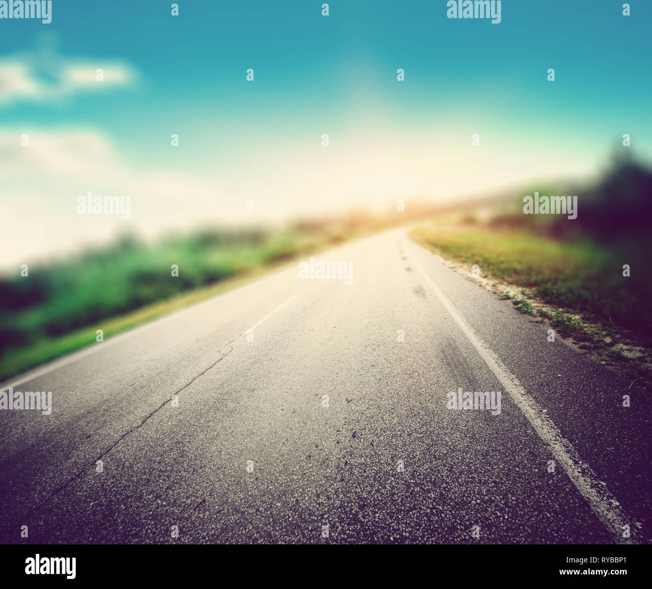 Speed way road blur Stock Photo