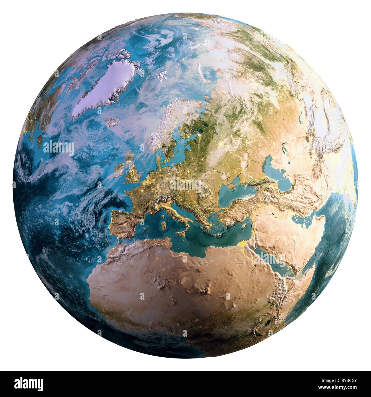 Planet Earth globe Stock Photo
