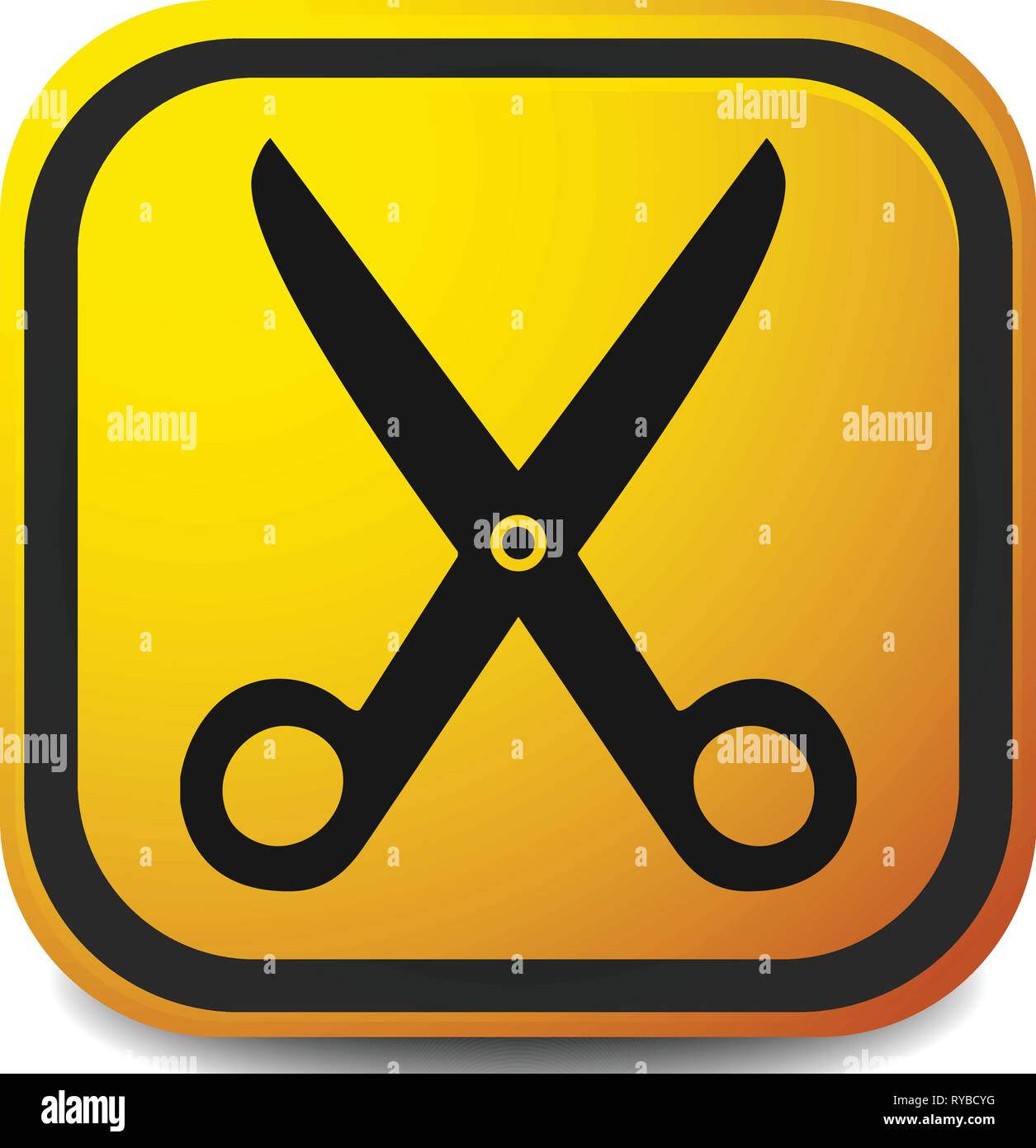 Icon with scissors symbol. Barber, hairdresser concept icon Stock ...
