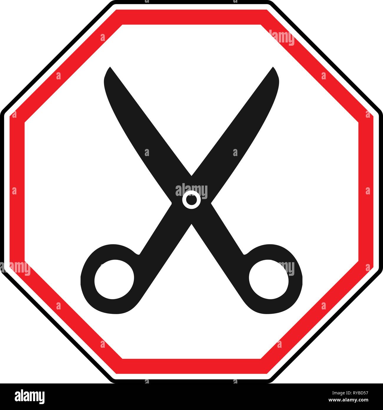 Icon with scissors symbol. Barber, hairdresser concept icon Stock ...