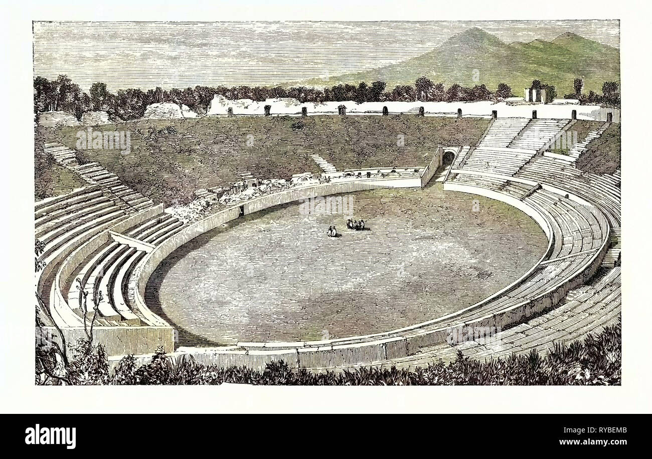 The Amphitheatre Pompeii Stock Photo