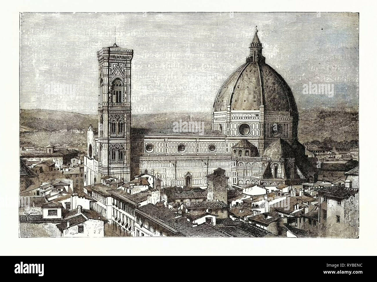 The Duomo and Campanile Stock Photo