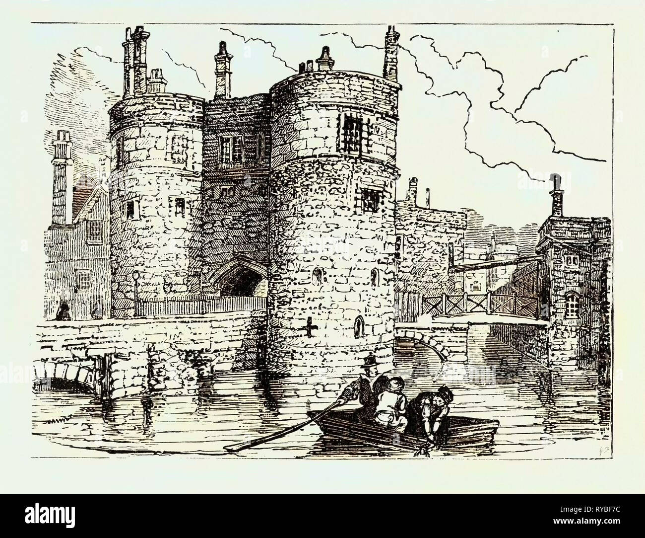 Moat and Entrance Tower of the Tower of London Stock Photo Alamy